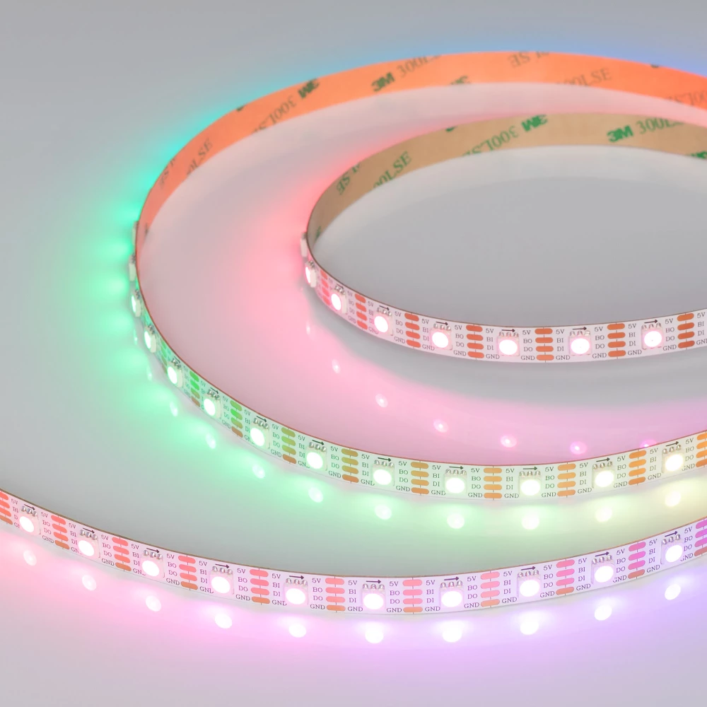 Лента SPI-B60-10mm 5V RGB-PX1-BPT (12 W/m, IP20, 5060, 5m) (Arlight, бегущий огонь) 037855 - Viokon.com