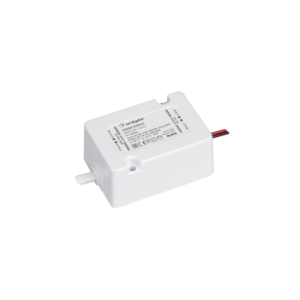 Блок питания ARPV-SP-12012 (12V, 1A, 12W) (Arlight, IP67 Пластик, 5 лет) 033326 - Viokon.com