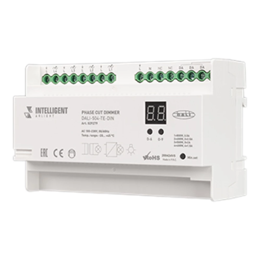 INTELLIGENT ARLIGHT Диммер DALI-504-TE-DIN(230V, 4x2A) (IARL, -) 029279 - Viokon.com