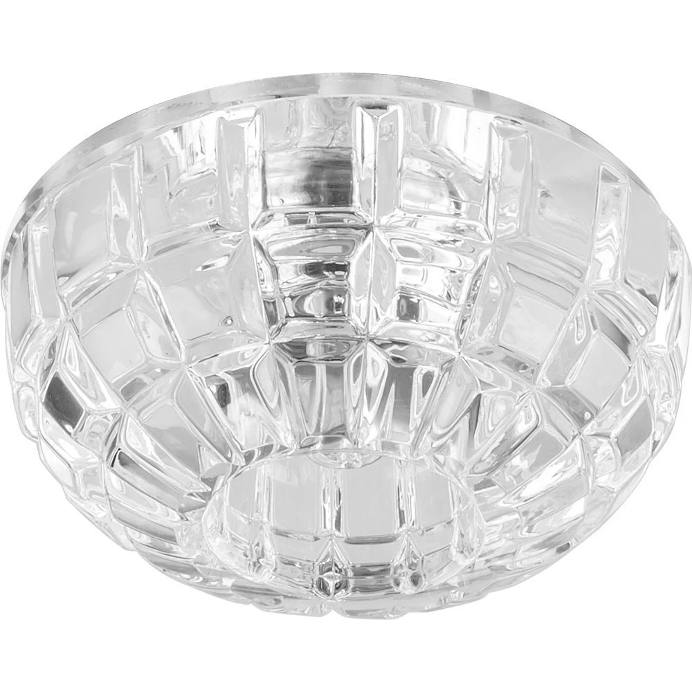 Светильник встраиваемый с разноцветной LED подсветкой Feron JD87 JCD9 прозрачный (27983) - Viokon.com