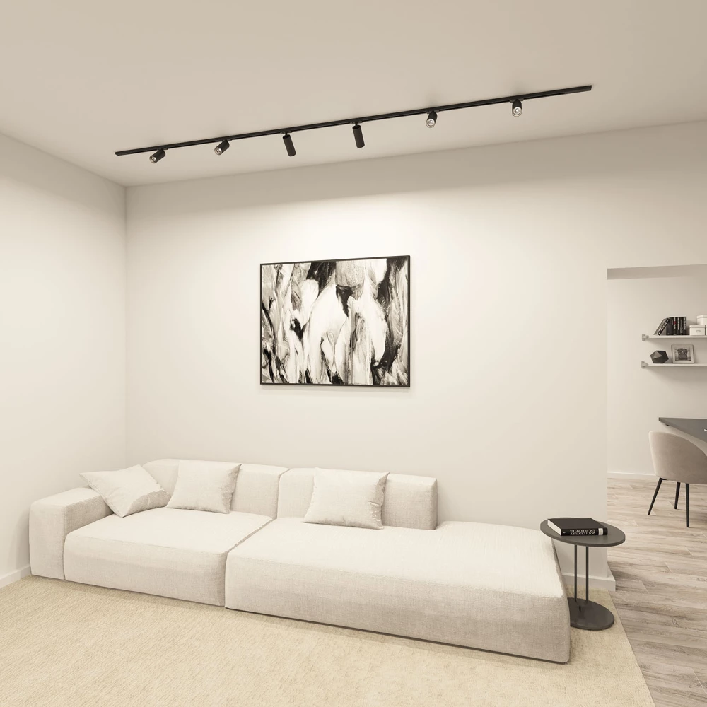 DK6060-BK Трековый светильник IP 20 15 Вт GU10 черный алюминий - Viokon.com