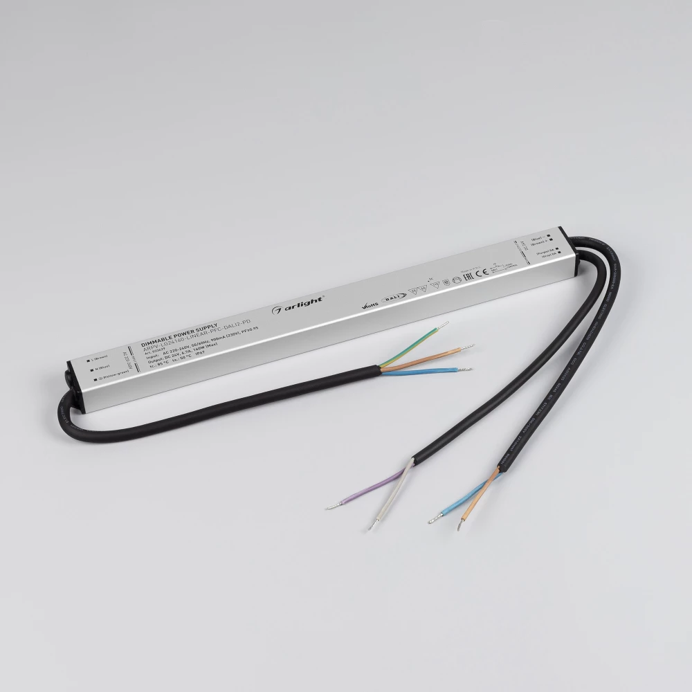 Блок питания ARPV-LG24160-LINEAR-PFC-DALI2-PD (24V, 6.7A, 160W) (Arlight, IP67 Металл, 5 лет) 033429 - Viokon.com