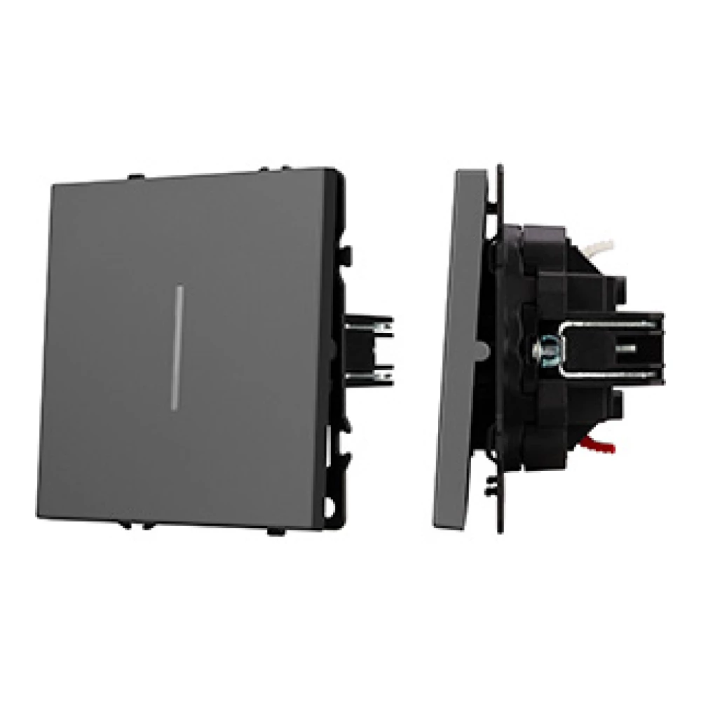 Механизм выключателя одноклавишный непроходной LED SWT-NOBE-MK01-SFPL-L-GR (230V, 10A) (Arlight, Серый базальт) 054260 - Viokon.com