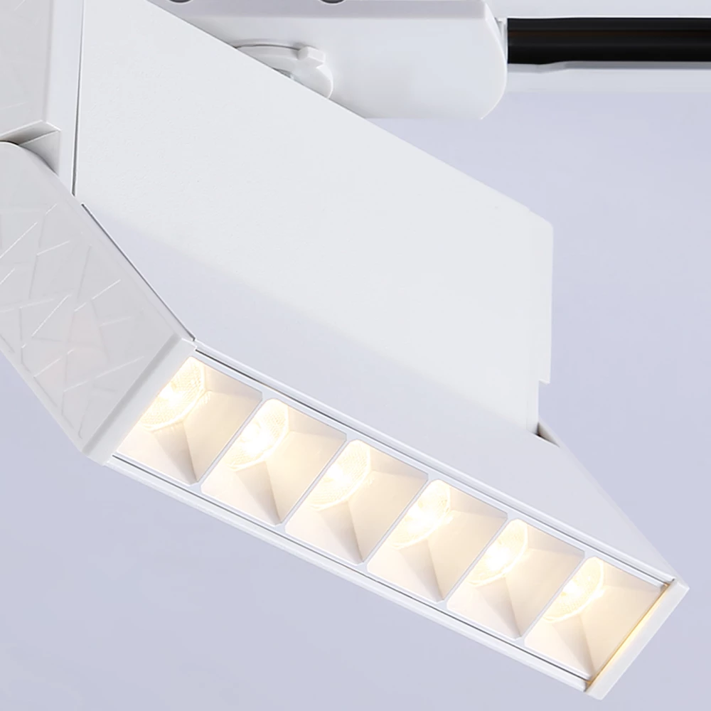 Трековый однофазный светодиодный светильник GL6811 WH белый LED 6W 3000K 24° 115*22*87 - Viokon.com