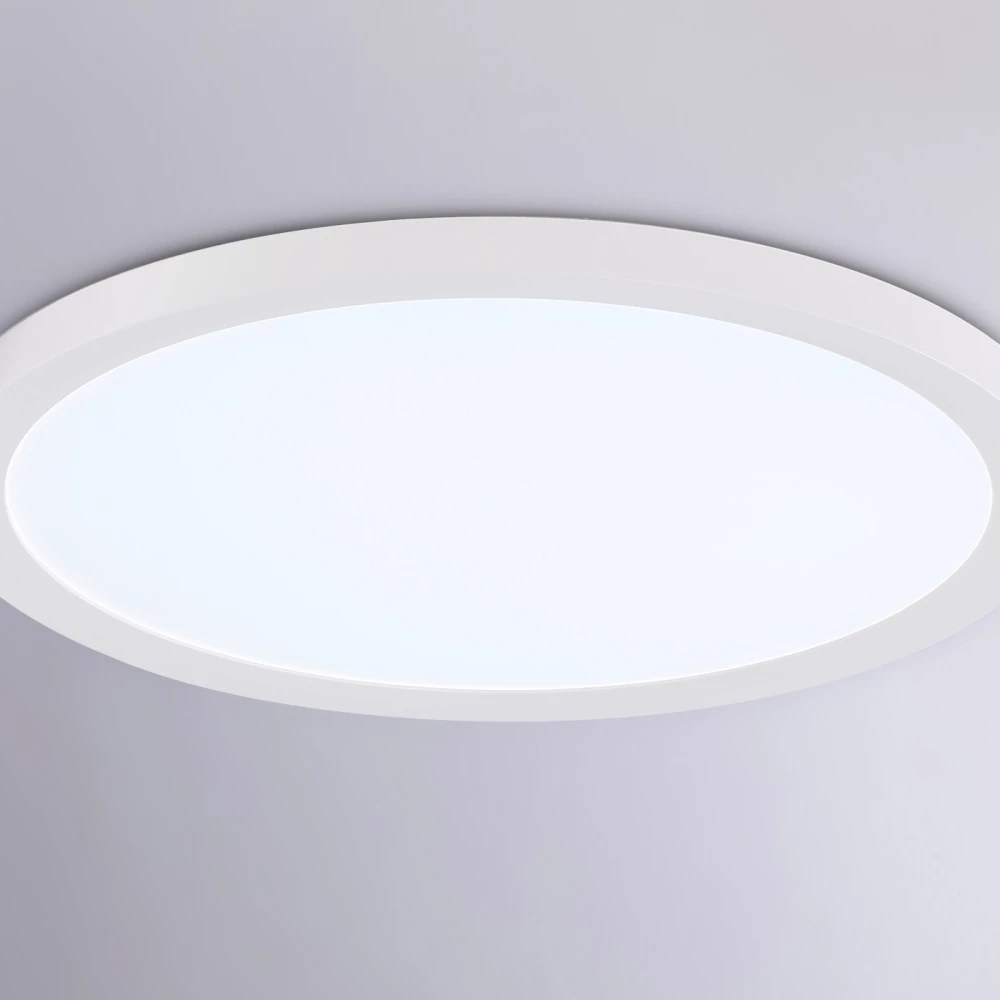 Светильник светодиодный ультратонкий 3000K-6500K с CCT-переключателем FZ1905 WH белый IP54 26W 3000K-6500K CCT-переключатель D370*25 (Без ПДУ) - Viokon.com