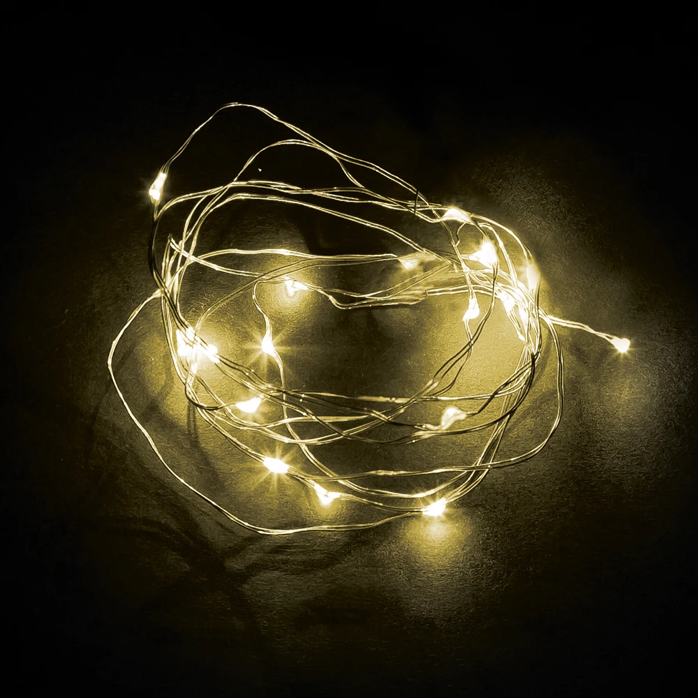 Светодиодная гирлянда Feron CL570 линейная Роса,статичная, 2м + 0.5м 2700К, с питанием от батареек, прозрачный шнур (32364) - Viokon.com