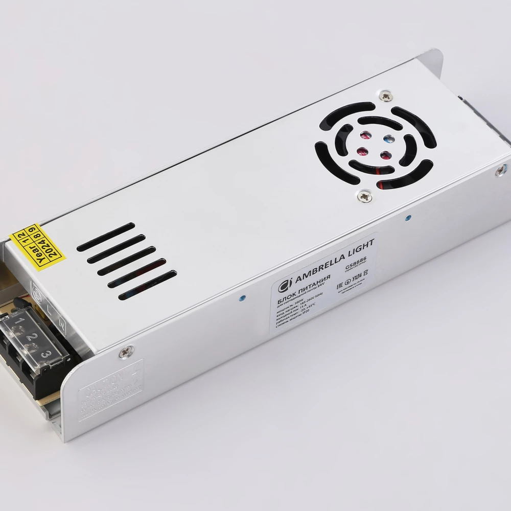 Блок питания с EMC для светодиодной ленты 24V 360W 15A IP20 185-260V 223*67*40 GS8686 GS8686 блок питания 24V 360W 15A IP20 185-260V EMC 223*67*40 - Viokon.com