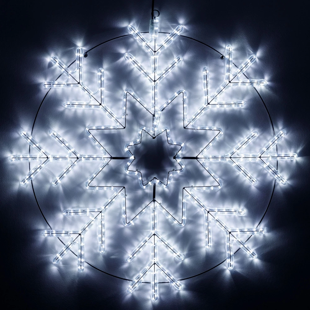 Фигура ARD-SNOWFLAKE-M8-950x950-540LED White (230V, 33W) (Ardecoled, IP65) 034254 - Viokon.com