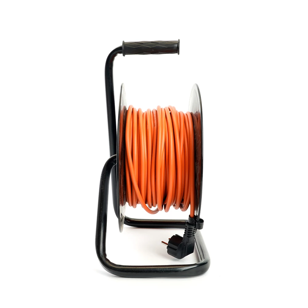 Удлинитель на катушке Stekker STD03-20-30 Standart 4-местный с/з ПВС 3*1,5, оранжевый, 16А, IP20,30м (29405) (50184) - Viokon.com