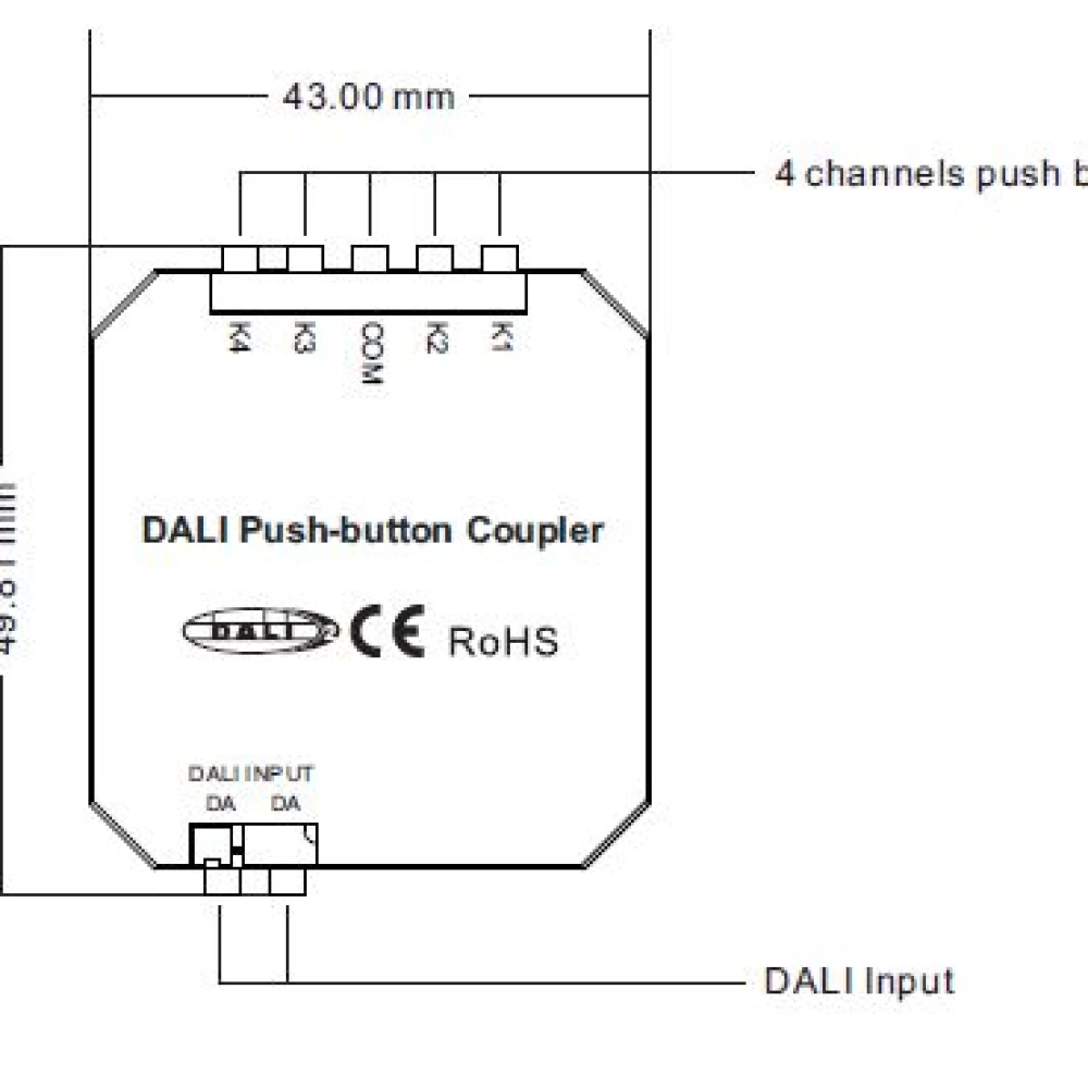 INTELLIGENT ARLIGHT Конвертер DALI-309-4-D2-IN (DALI-BUS, Free purpose) (IARL, Пластик) 032882 - Viokon.com