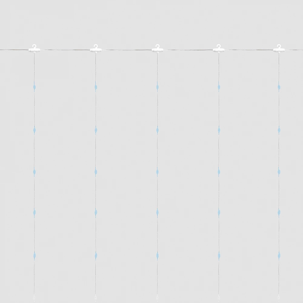 Светодиодная гирлянда Feron CL591 занавес типа Роса 3*3м  + 3м мультиколор USB, прозрачный шнур (41640) - Viokon.com