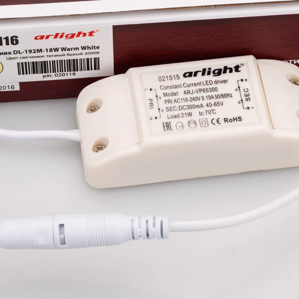 Светильник DL-192M-18W Warm White (Arlight, IP40 Металл, 3 года) 020116 - Viokon.com