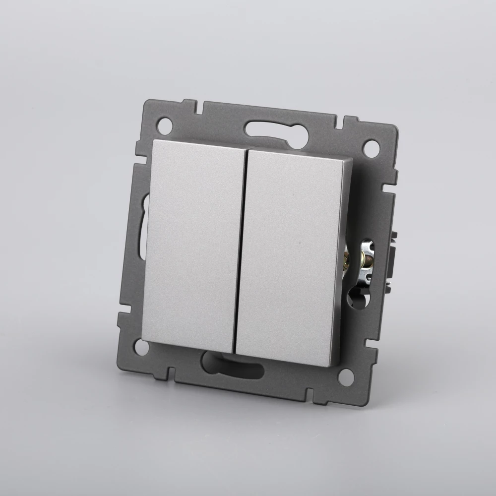 Механизм выключателя двухклавишный проходной SWT-MKP2-PL-GR-V (250V, 10A) (Arlight, -) 049894 - Viokon.com