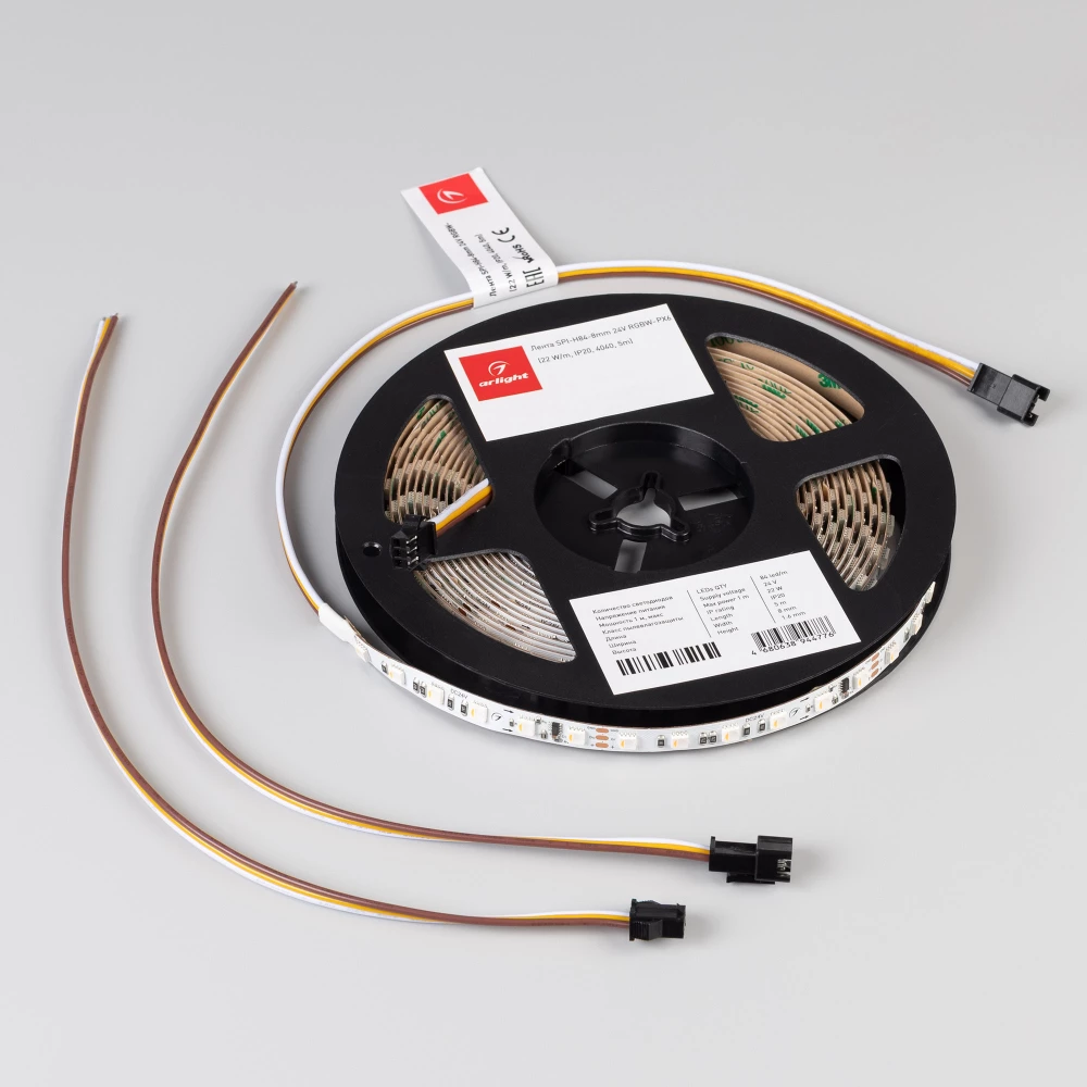 Лента SPI-H84-8mm 24V RGBW-Day-PX6 (22 W/m, IP20, 4040, 5m) (Arlight, -) 049477 - Viokon.com