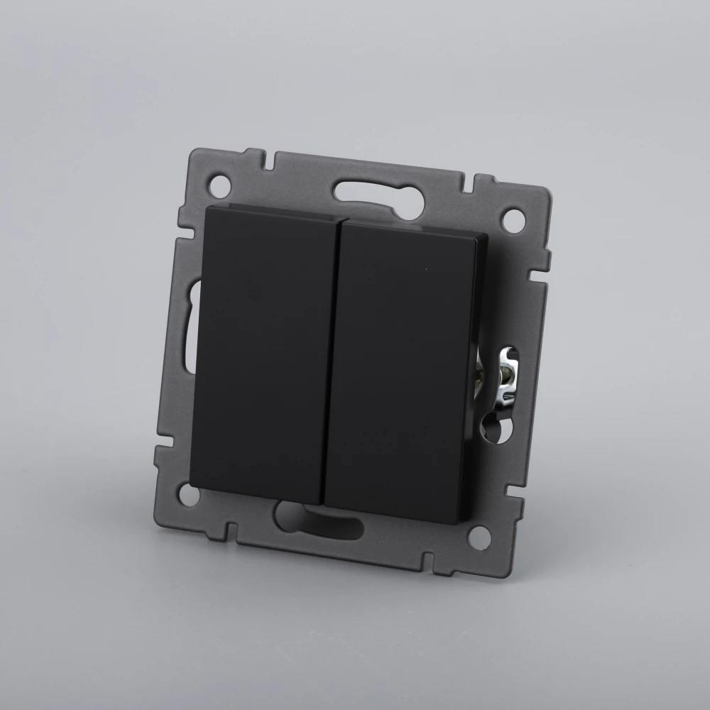 Механизм выключателя двухклавишный проходной SWT-MKP2-PL-BK-V (250V, 10A) (Arlight, -) 049893 - Viokon.com