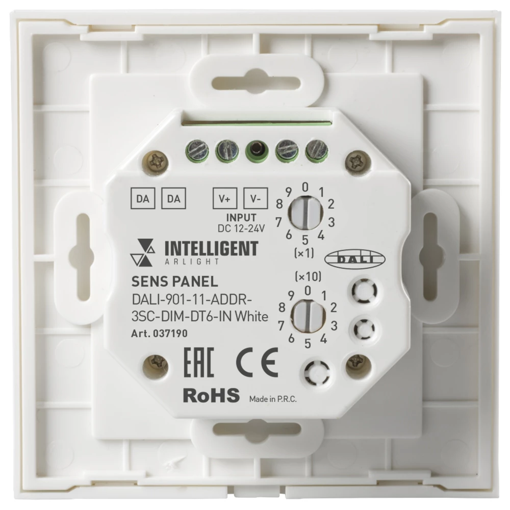 INTELLIGENT ARLIGHT Сенсорная панель DALI-901-11-ADDR-3SC-DIM-DT6-IN White (BUS) (IARL, IP20 Пластик, 3 года) 037190 - Viokon.com