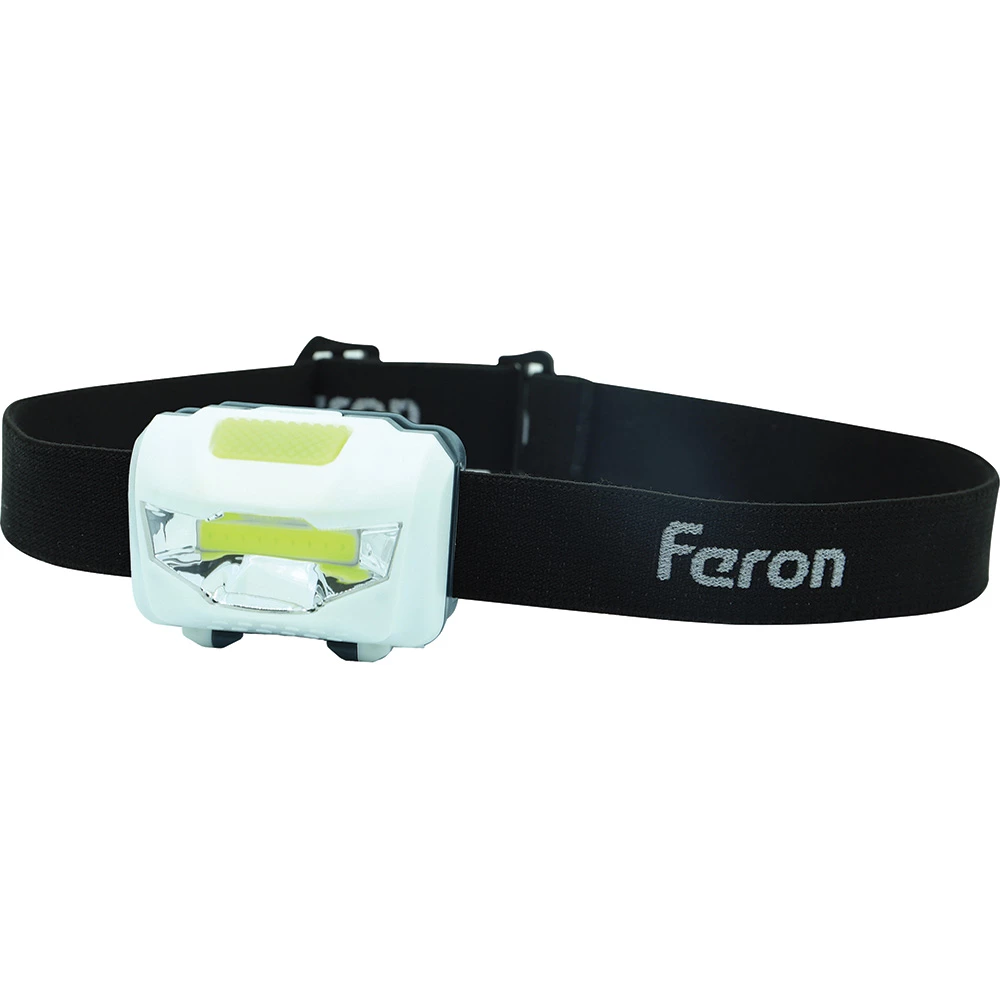 Фонарь налобный Feron TH2300 на батарейках 3*AAA, 3W 1COB  IP44, пластик (41679) - Viokon.com
