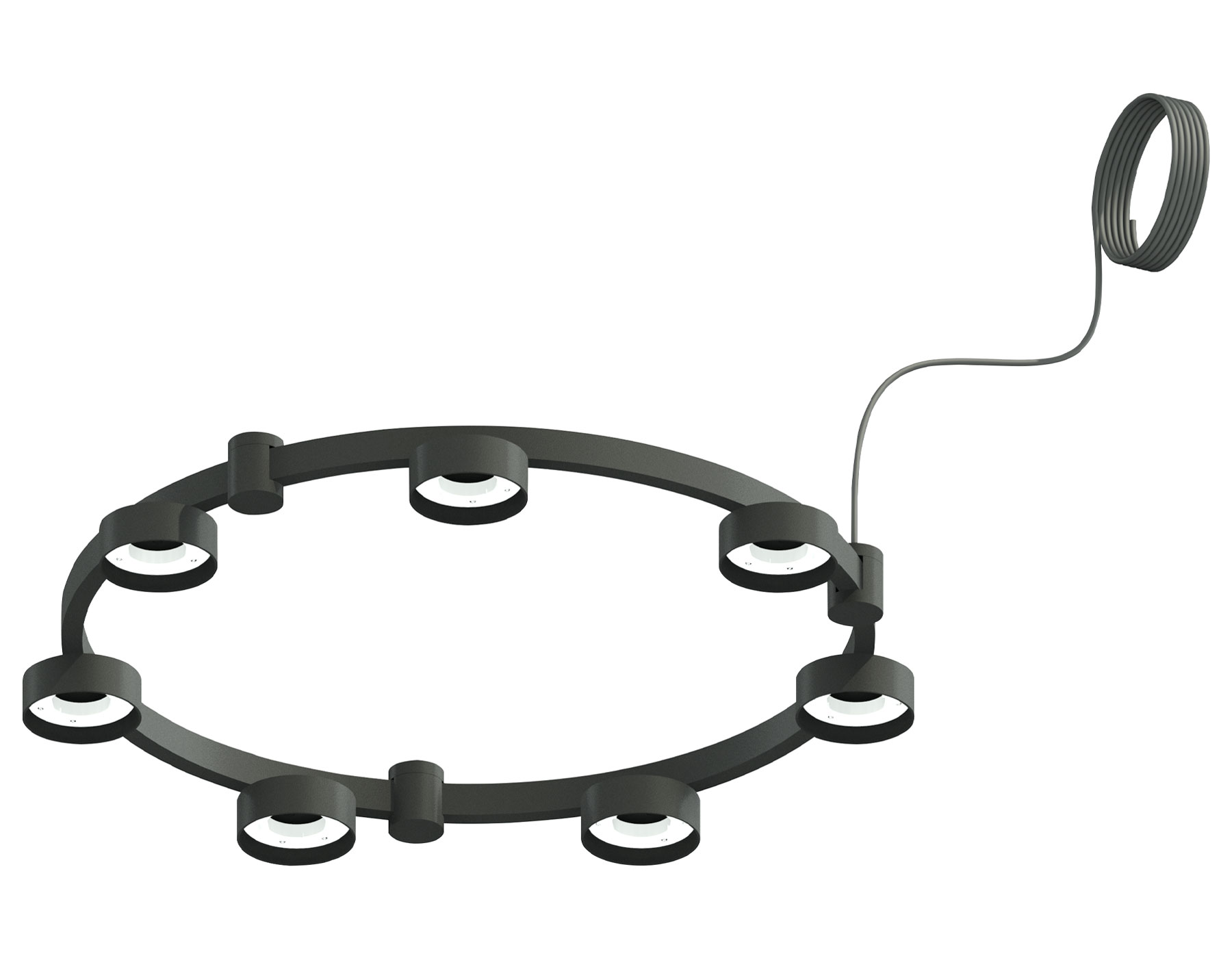 Корпус светильника Techno Ring подвесной для насадок D85 C9238/7 SBK черный песок D635*70.5mm GX53/7 - Viokon.com