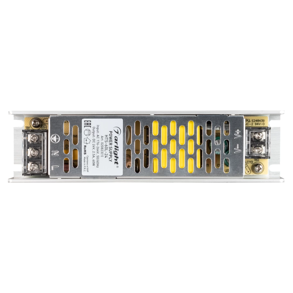 Блок питания HTS-60L-24 (24V, 2.5A, 60W) (Arlight, IP20 Сетка, 3 года) 020823(1) - Viokon.com