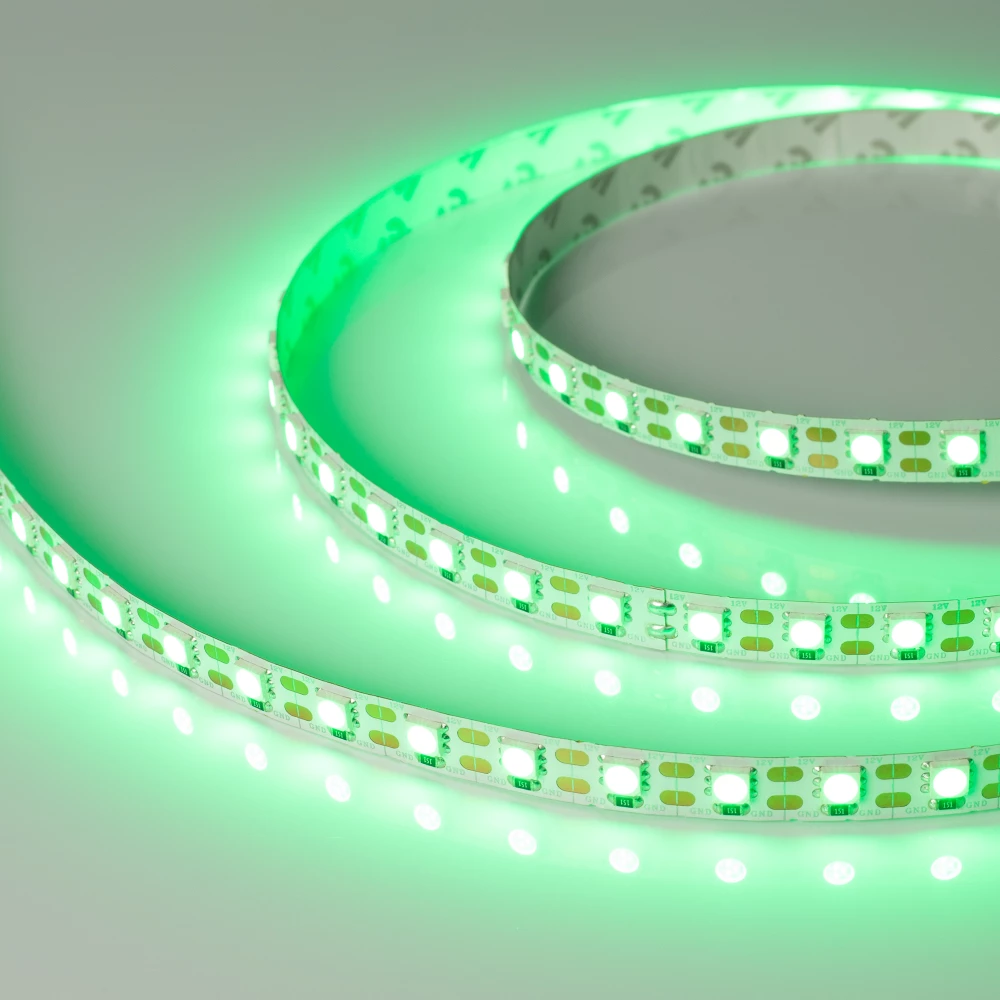 Лента RT 2-5000 12V Cx1 Green 2x (5060, 360 LED, LUX) (Arlight, 15.6 Вт/м, IP20) 011710 - Viokon.com