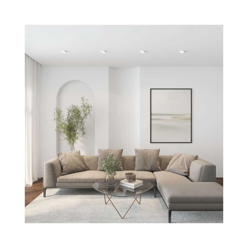 DK2091-WH Встраиваемый светильник FLAT IP 20 до 15 Вт GX53 LED белый алюминий - Viokon.com