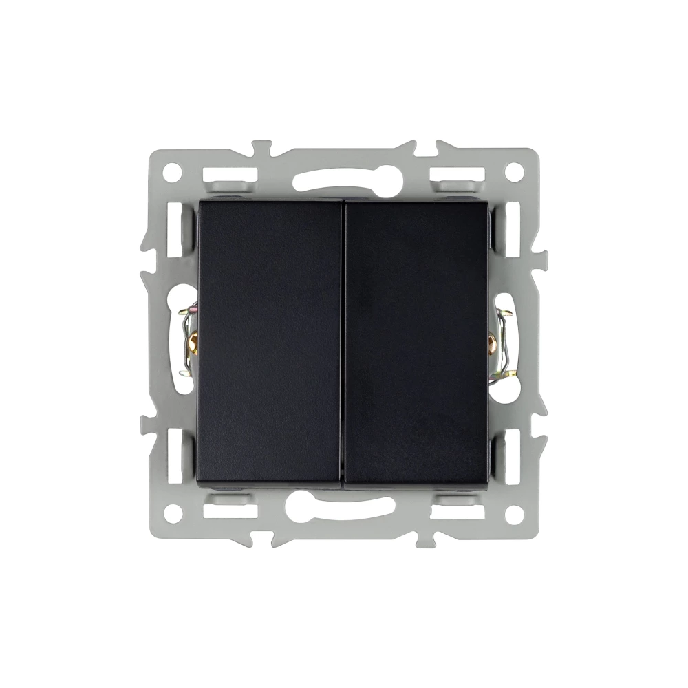 Механизм выключателя двухклавишный непроходной SWT-MK02-PL-BK (250V, 16A) (Arlight, -) 043725 - Viokon.com