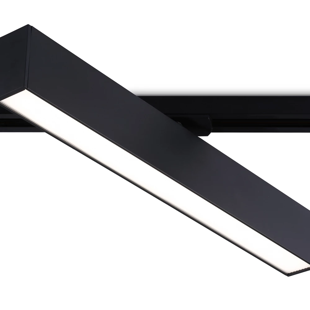 Трековый однофазный светодиодный светильник GL6777 BK черный LED 24W 4200K 600*22*48 - Viokon.com