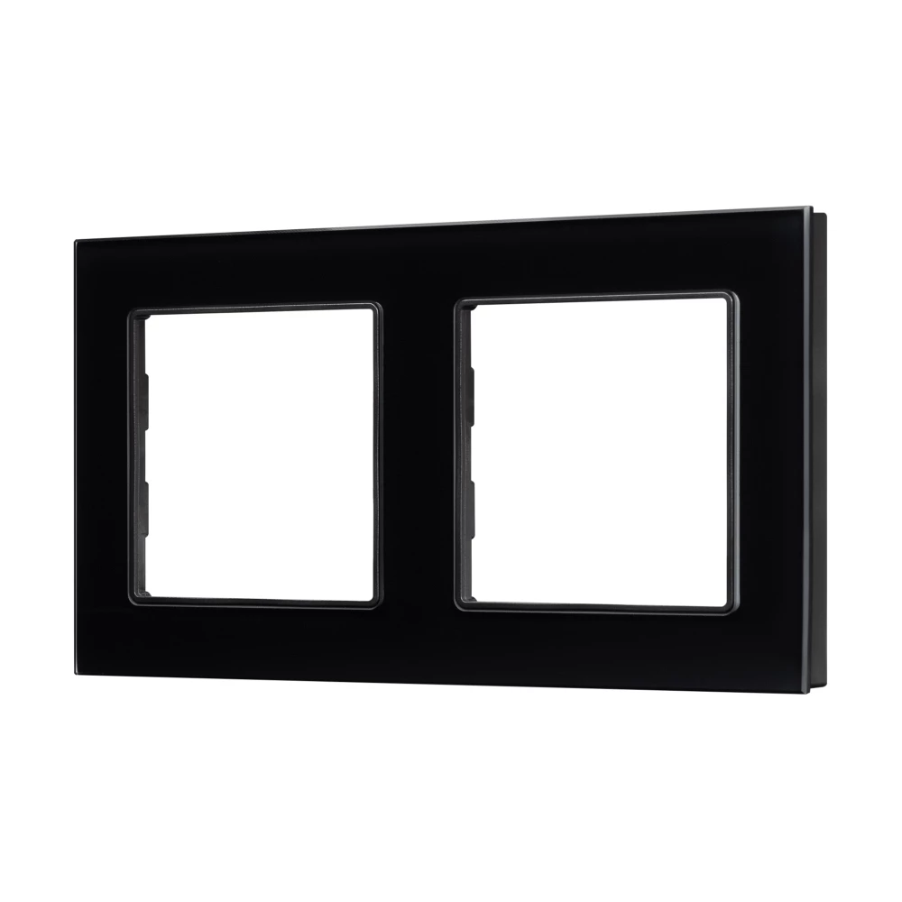 Рамка стеклянная FRM-GLARE-GS-2-BK (Arlight, -) 043797 - Viokon.com