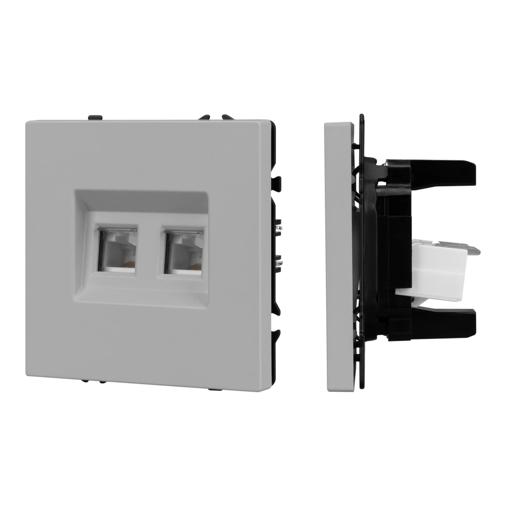 Механизм сдвоенной компьютерной розетки SCT-NOBE-MPC2-SFPL-IS (RJ-45, CAT6) (Arlight, -) 059451 - Viokon.com