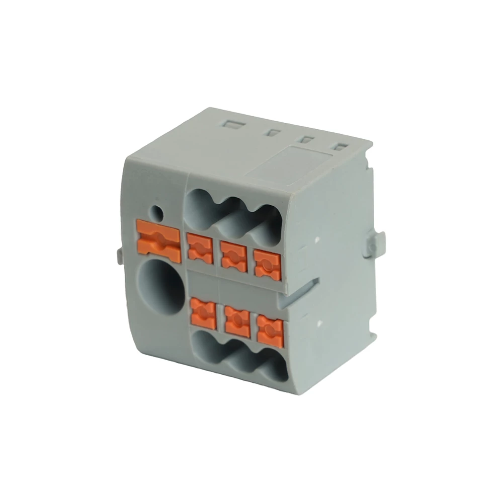 LD580 PTFIX 6-06/25 Зажим блочный PT распред. на 6 точ,сеч 2,5 мм2,690V,41А, интегр.1 точка,серый (49747) - Viokon.com