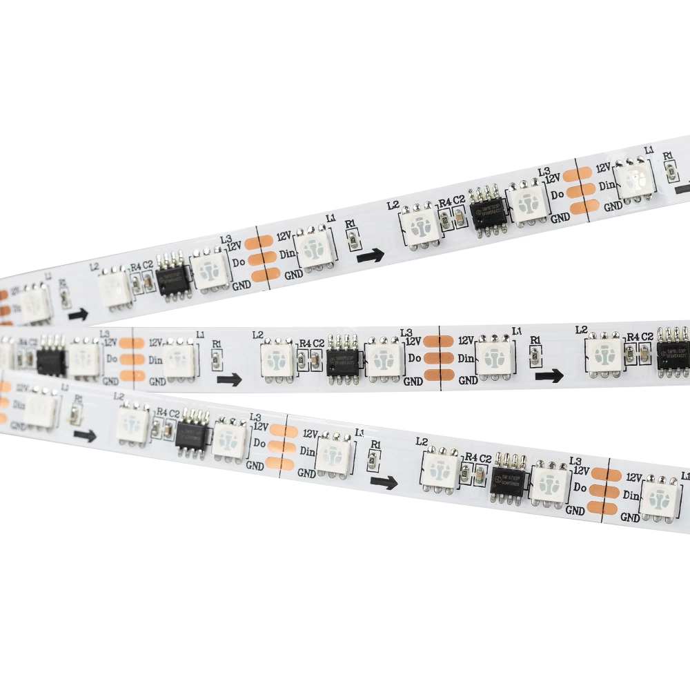 Лента SPI-B60-10mm 12V RGB-PX3 (14.4 W/m, IP20, 5060, 5m) (Arlight, Открытый, IP20) 026367(2) - Viokon.com