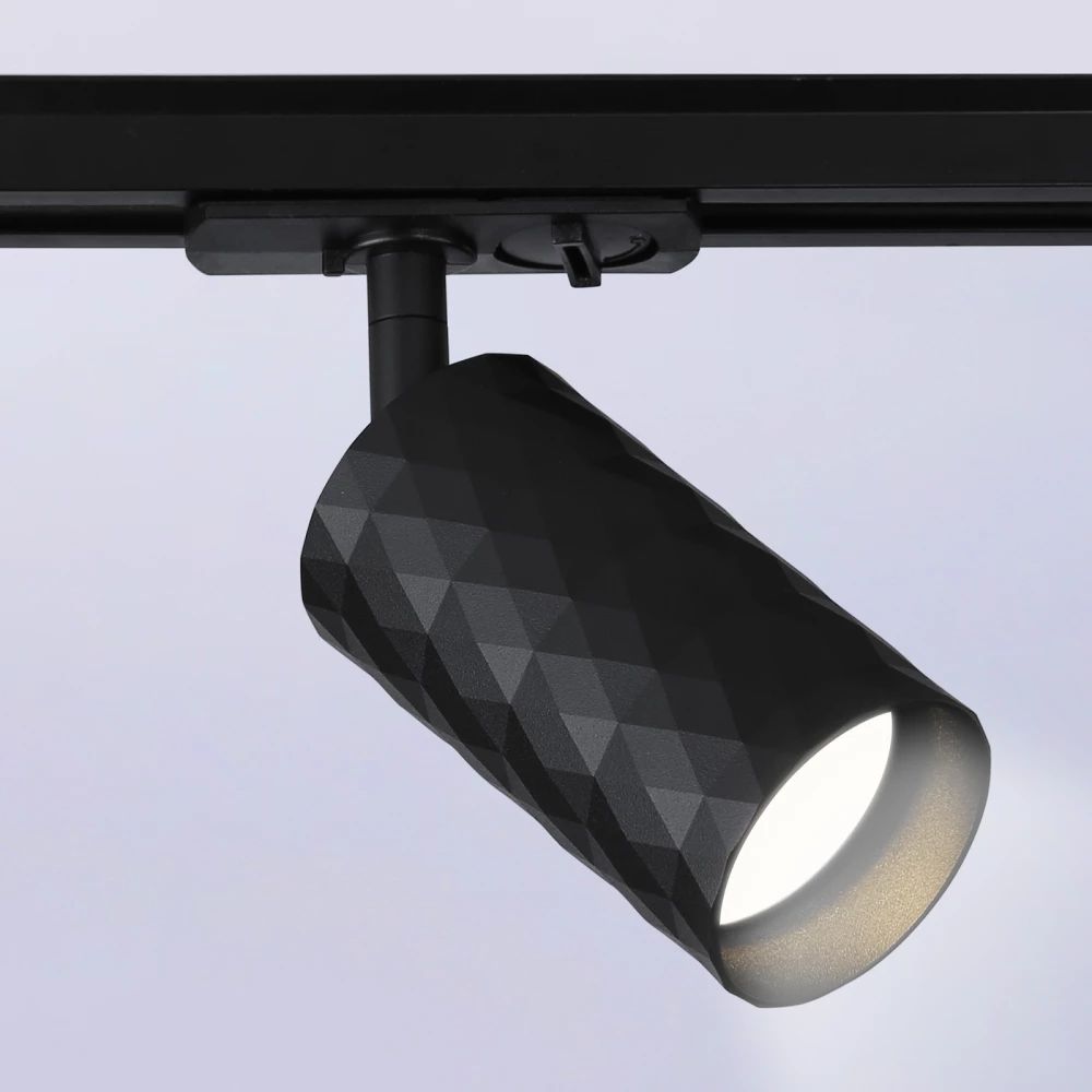Трековый светильник со сменной лампой GU10 GL5133 BK черный GU10 max 12W - Viokon.com