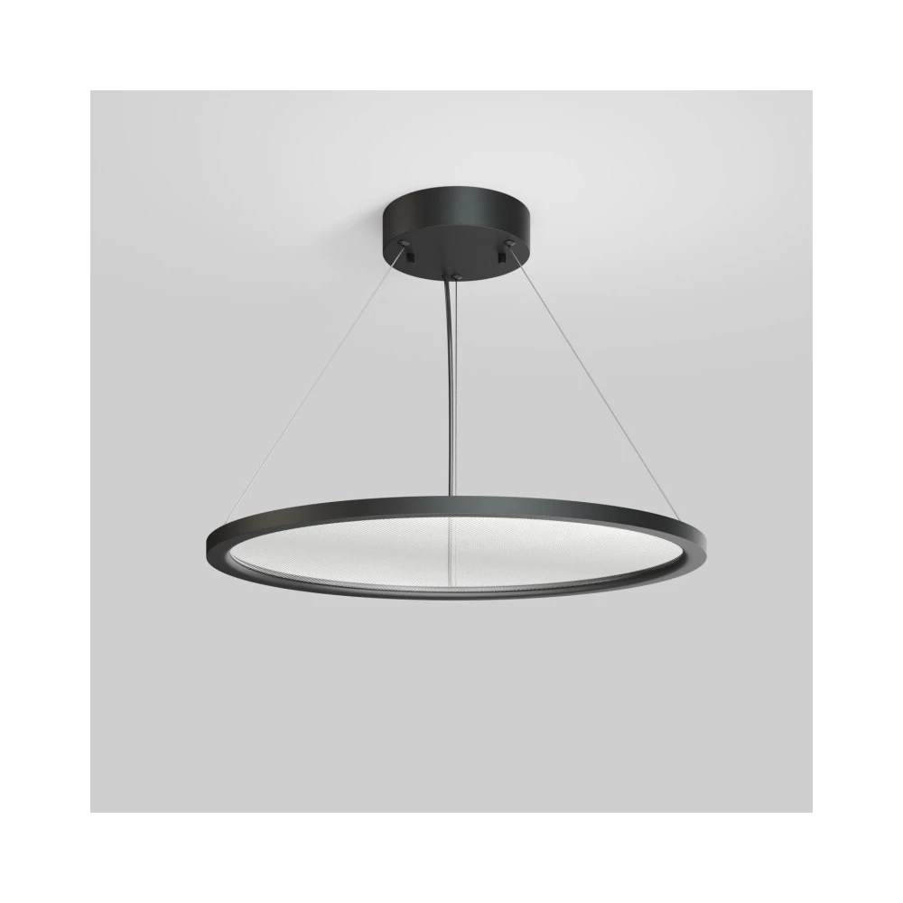 Подвесной светильник горизонтальный VEIL 35 Вт 600В1500 мм LED 2700-6000K IP20 пульт ДУ в комплекте черный алюминий акрил - Viokon.com