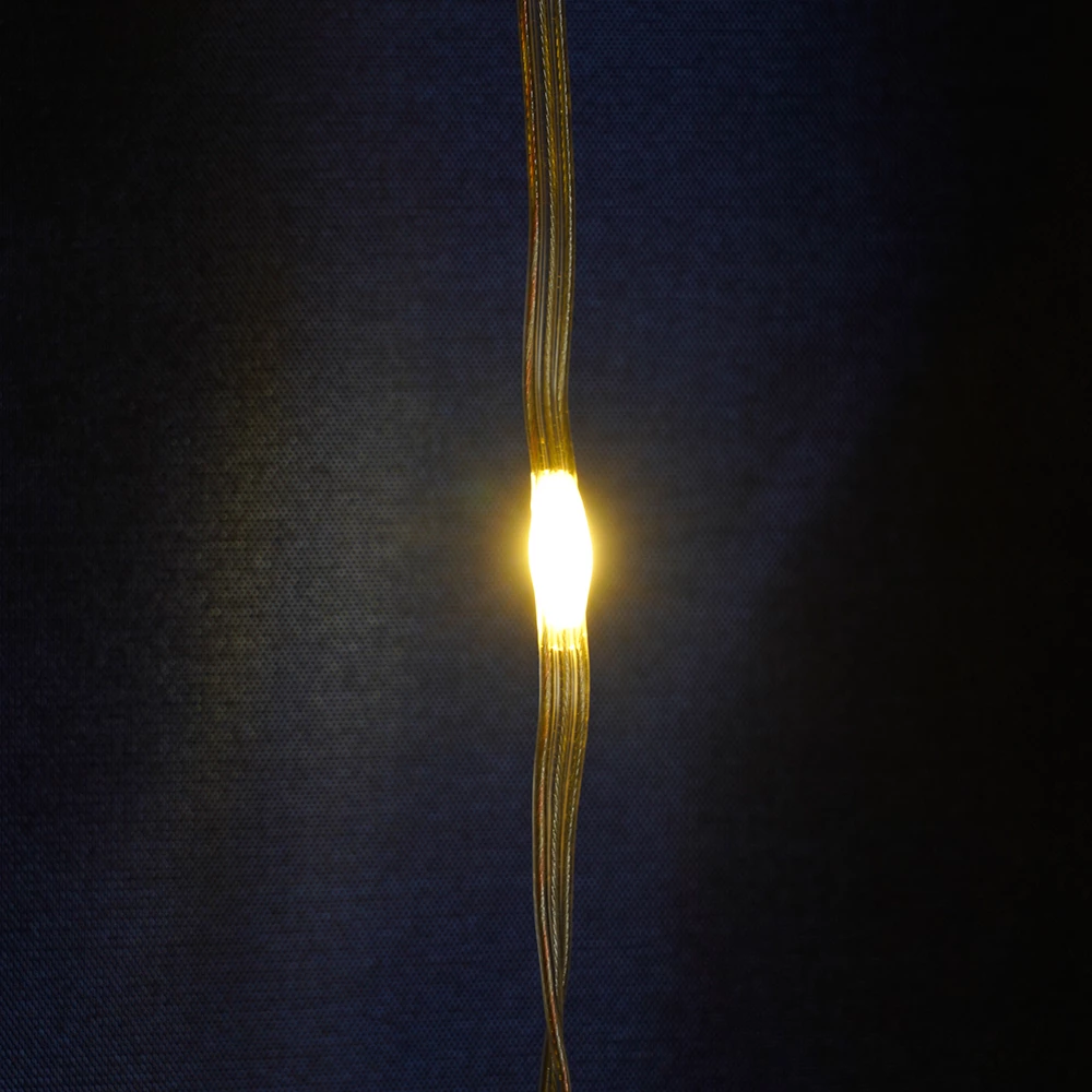 Светодиодная гирлянда Feron CL28 занавес Водопад  3*3м  + 3м 230V 2700K с контроллером, c питанием от сети, белый шнур (48603) - Viokon.com