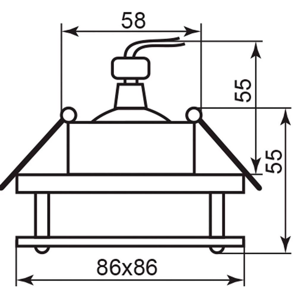 Светильник встраиваемый Feron BS3159-P2-10 потолочный MR16 G5.3 прозрачный, хром (18088) - Viokon.com