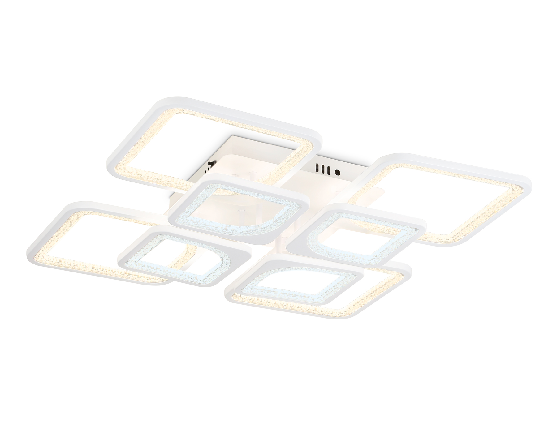 Потолочный светодиодный светильник с пультом FA4423/4+4 WH белый 150W 3000K+6400K/4200K/6400K+3000K 580*580*120 (ПДУ ИК) - Viokon.com