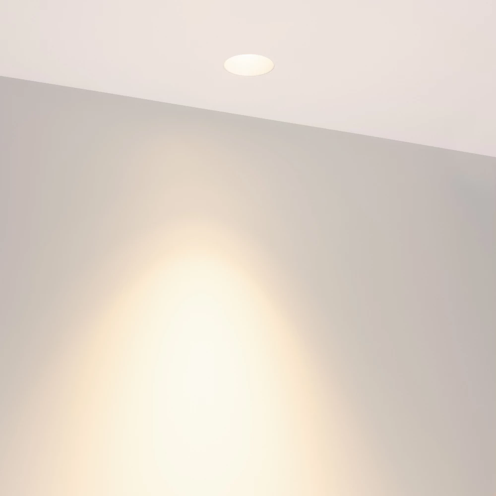 Светильник MS-INVISIO-TRIMLESS-R55-15W Warm3000 (WH-WH, 36 deg, 230V) (Arlight, IP54 Металл, 5 лет) 059162 - Viokon.com