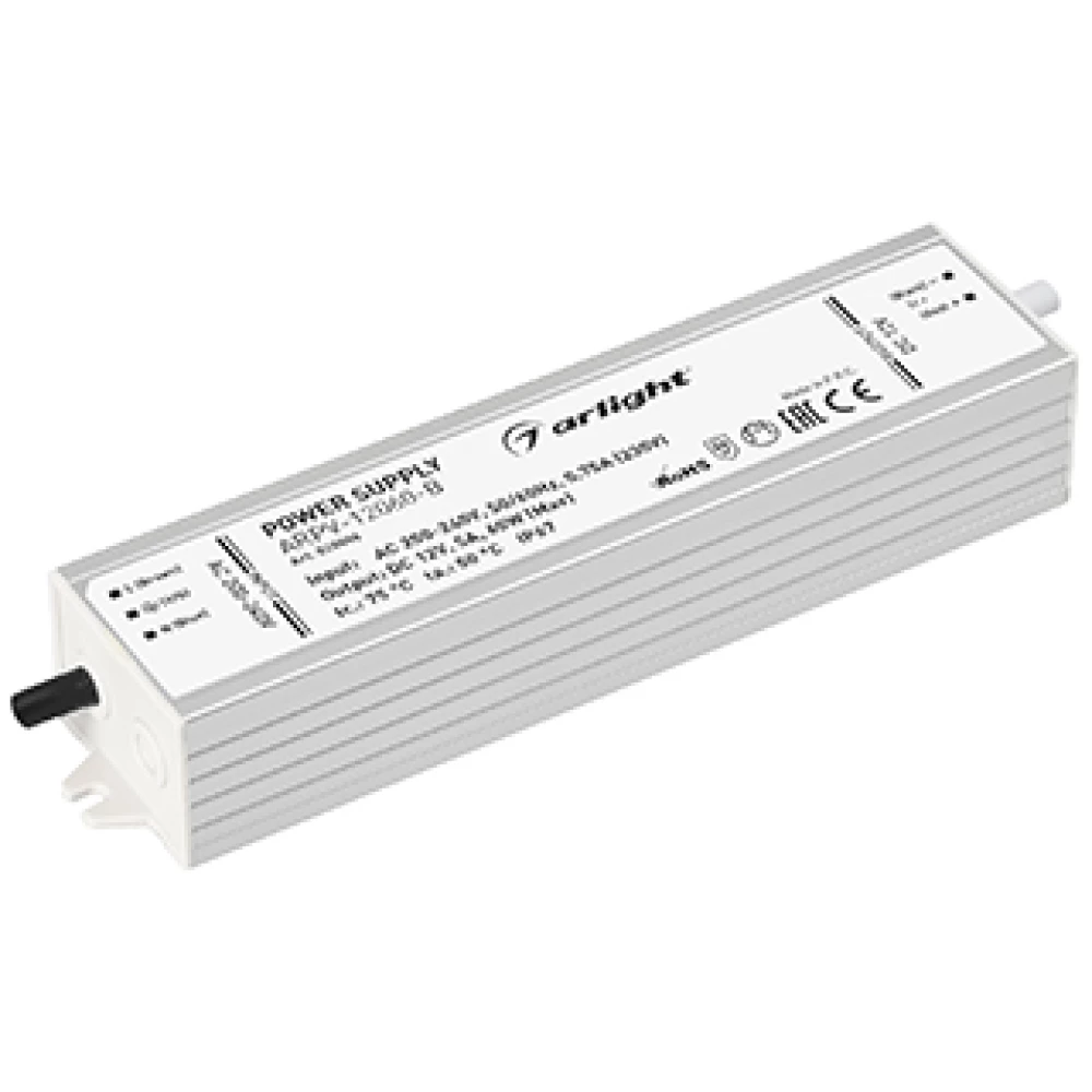 Блок питания ARPV-12060-B (12V, 5.0A, 60W) (Arlight, IP67 Металл, 3 года) 020006 - Viokon.com