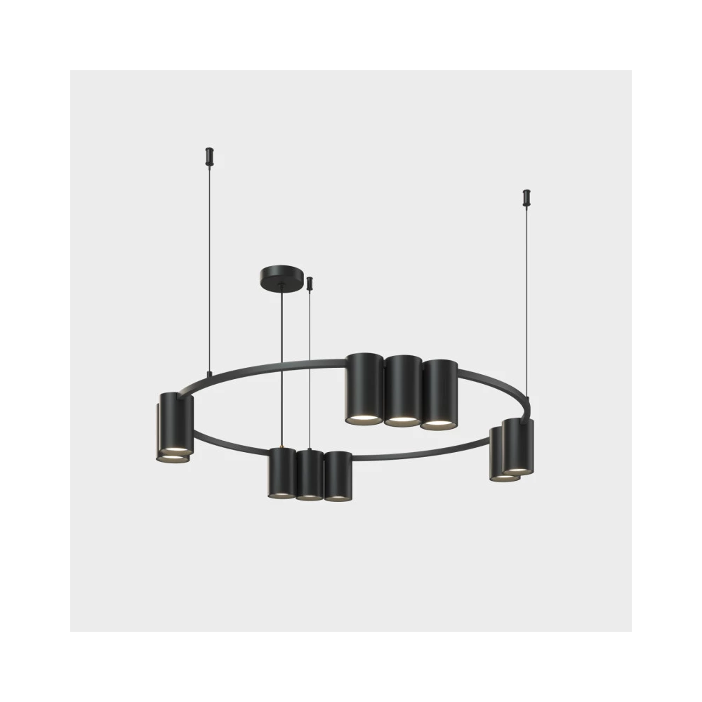 DK4065-BK Подвесной светильник ORBIT IP20 10xGU10 LED до 15 Вт черный матовый алюминий - Viokon.com