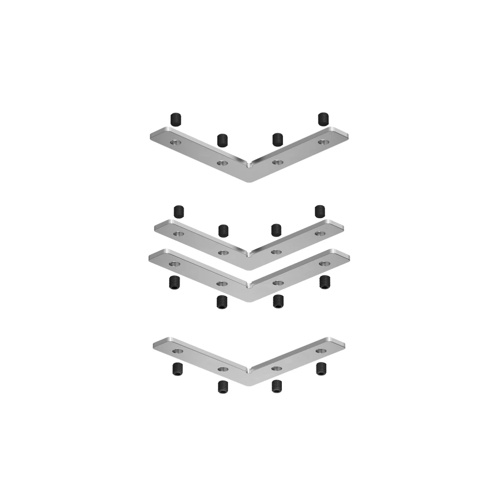 TR2019-AL Комплект угловых соединителей трека SLOTT алюминий - Viokon.com