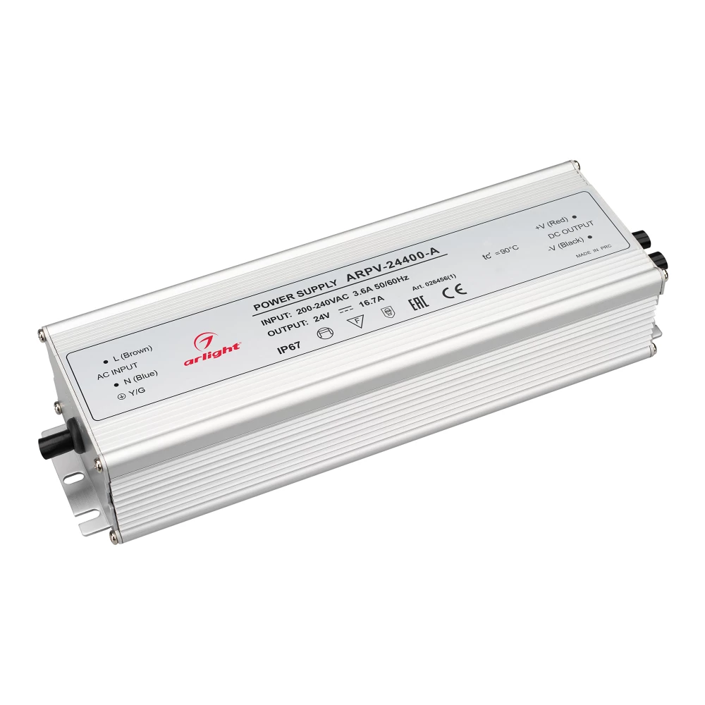 Блок питания ARPV-24400-A (24V, 16.7A, 400W) (Arlight, IP67 Металл, 3 года) 026456(1) - Viokon.com