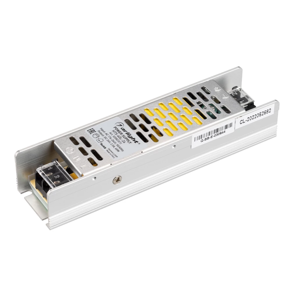 Блок питания HTS-60L-24 (24V, 2.5A, 60W) (Arlight, IP20 Сетка, 3 года) 020823(1) - Viokon.com