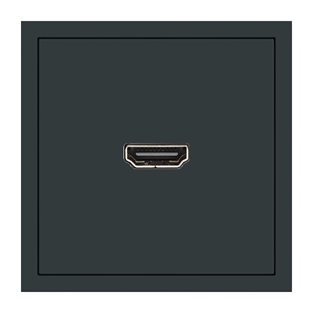 Розетка HDMI 2.0 Type A (механизм), серия Эмили, STEKKER, RST00-5118-05, черный уголь, soft touch (50171) - Viokon.com