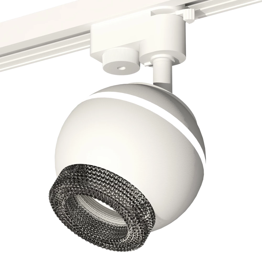 Комплект трекового однофазного светильника с подсветкой XT1101061 SWH/BK белый песок/тонированный MR16 GU5.3 LED 3W 4200K (A2520, C1101, N7192) - Viokon.com