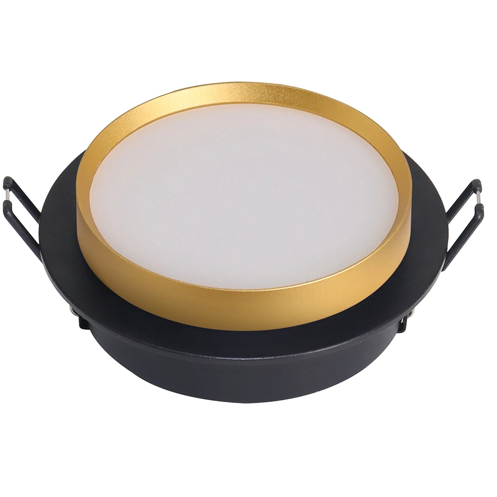Светильник встраиваемый Feron DL507 потолочный GX53 черный + золото круг (51356) - Viokon.com