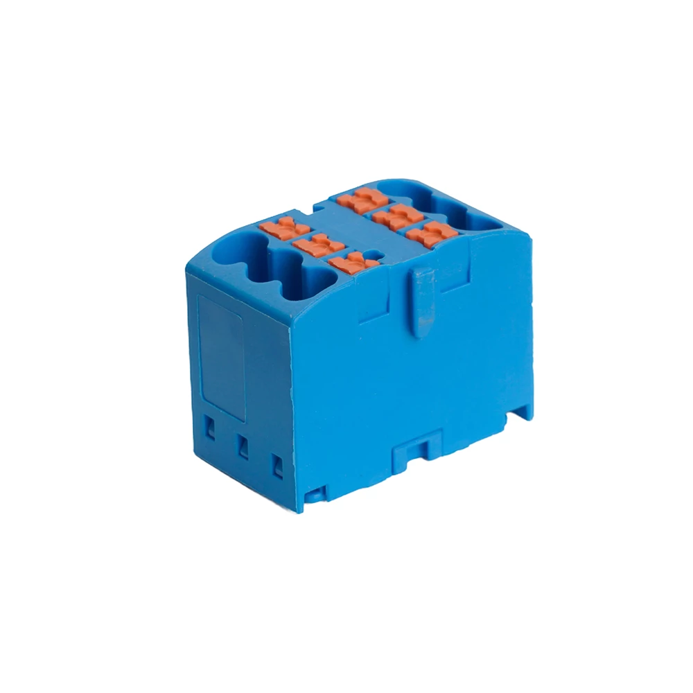 Зажим блочный (групп) для распред.тока нагрузки push-in на 6 точек, сеч 2,5 мм2, 450V, 24А, синий LD580 PTFIX 06/25 (49750) - Viokon.com