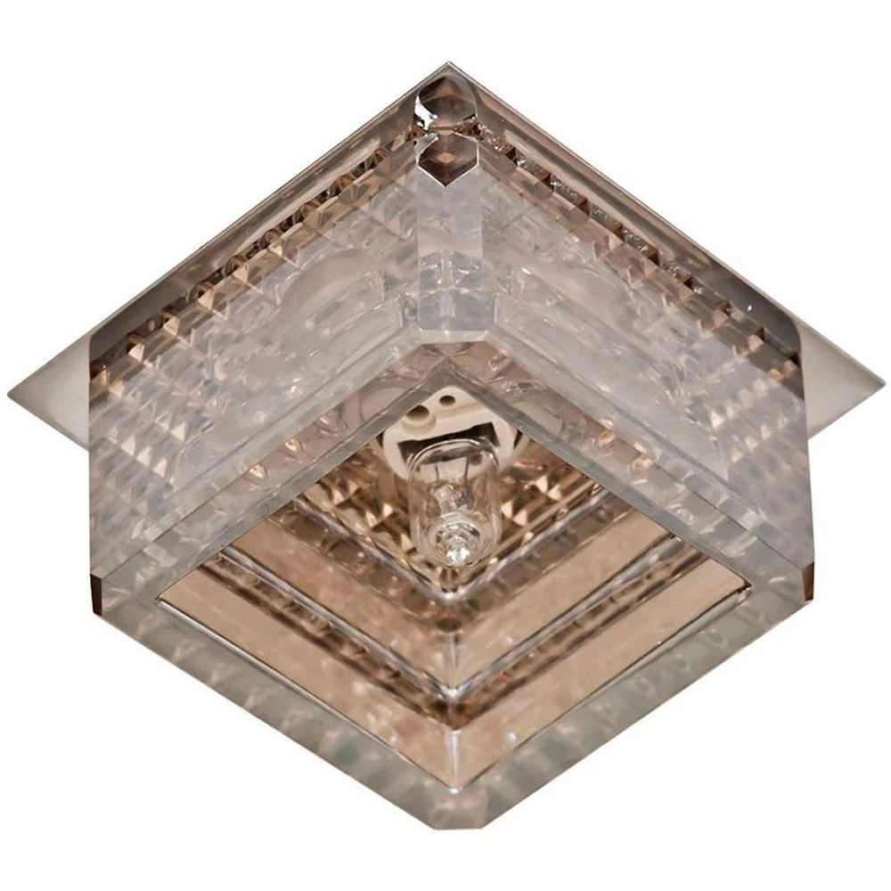 Светильник встраиваемый Feron CD2818 потолочный JCD G9 прозрачно-черный, золотой (19186) - Viokon.com