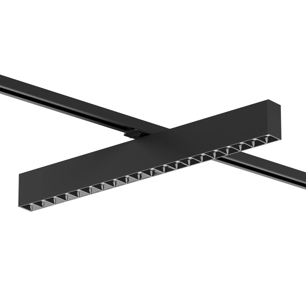 DK6644-BK Поворотный однофазный трековый светильник EDDER со светодиодом L538mm 220V 40W 30 4000K IP20 черный алюминий - Viokon.com