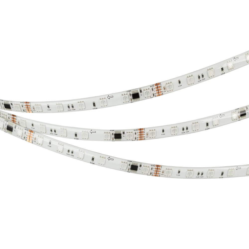 Лента герметичная DMX-SE-B60-10mm 24V RGB-PX6 (14 W/m, IP65, 5060, 5m) (Arlight, -) 039607 - Viokon.com
