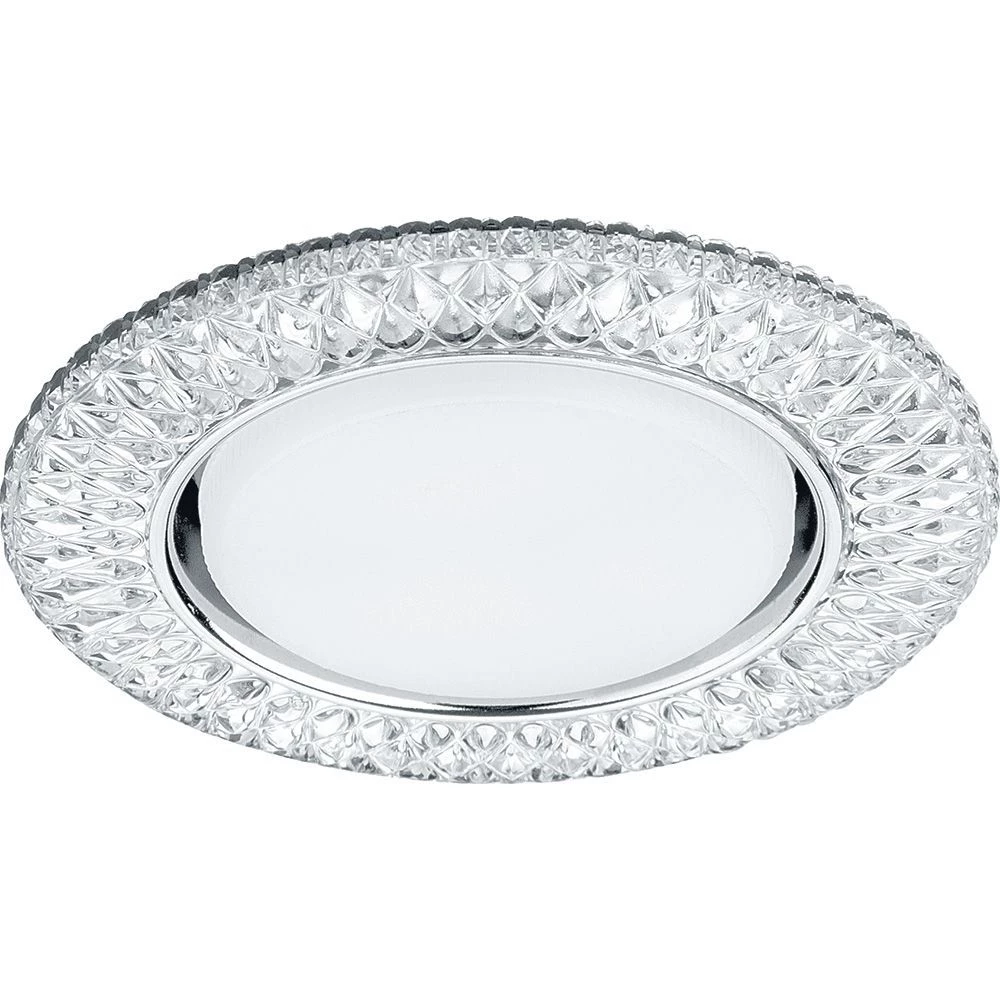 Светильник встраиваемый с белой LED подсветкой Feron CD4043 потолочный GX53 без лампы, прозрачный, хром (41305) - Viokon.com